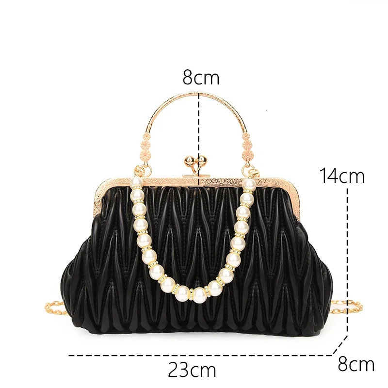 PU Leather Women Evening Bag Chain Shoulder Messenger Bag Shell Clip er Handbag Fashion Purse Party Wedding Clutch 250207