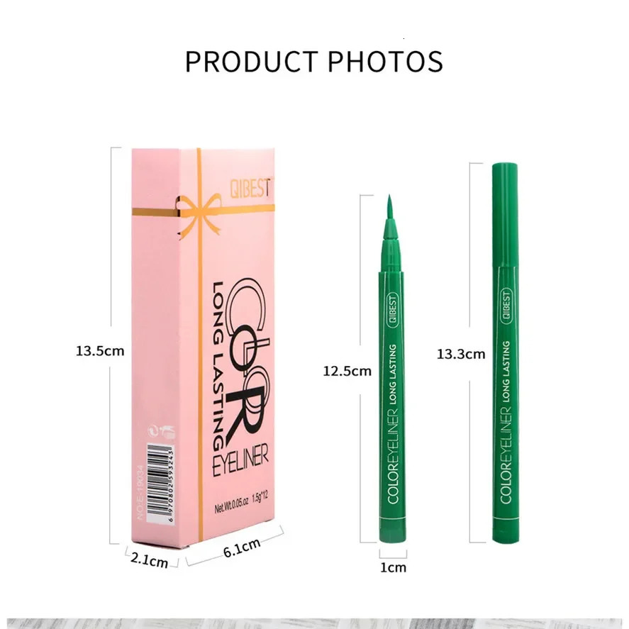 Makeup 12 Color Eyeliner Liquid Waterproof Easy To Wear Make Up Matte Eye Liner Blue Red Green White Gold Brown Eyleliner 250113