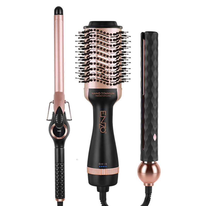 Enzo Selling Three In One Hot Air Comb Iron Straightening Hair Styling Electric Curling Iron