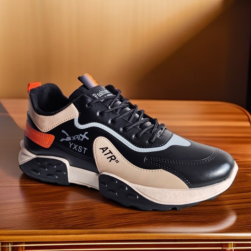 Men's shoes cross-border wholesale autumn and winter single cotton with the same thick sole casual shoes lace-up trend outdoor breathable soft so