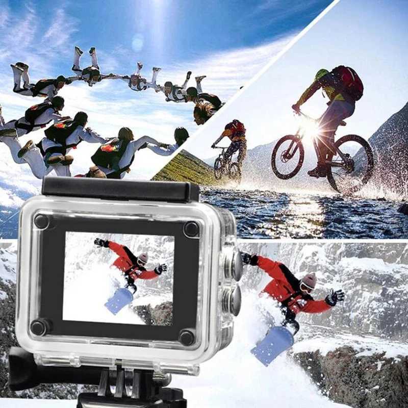 Smart Home Security System 4K Action Camera 1080P/30F WiFi 2.0 170D Underwater Waterproof Helmet Video Recording Camera Sports Cameras Outdoor Mini Ca