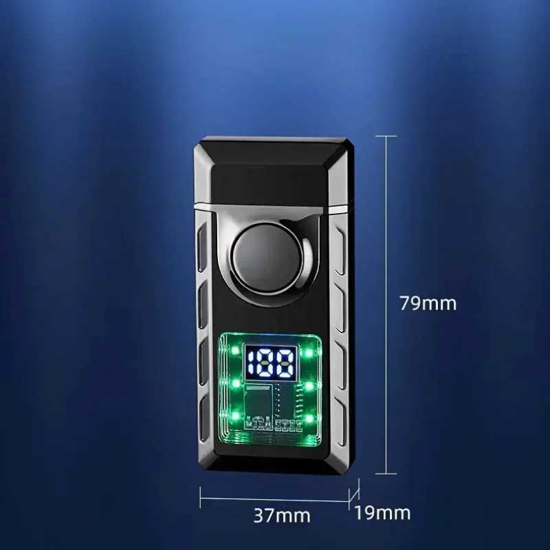 2024 Rechargeable Piezo Pse Windproof Cigar Cigarette Lighter Jet Butane Torch Gas Two Types Flames Lighters Smoking Accessory Y250210
