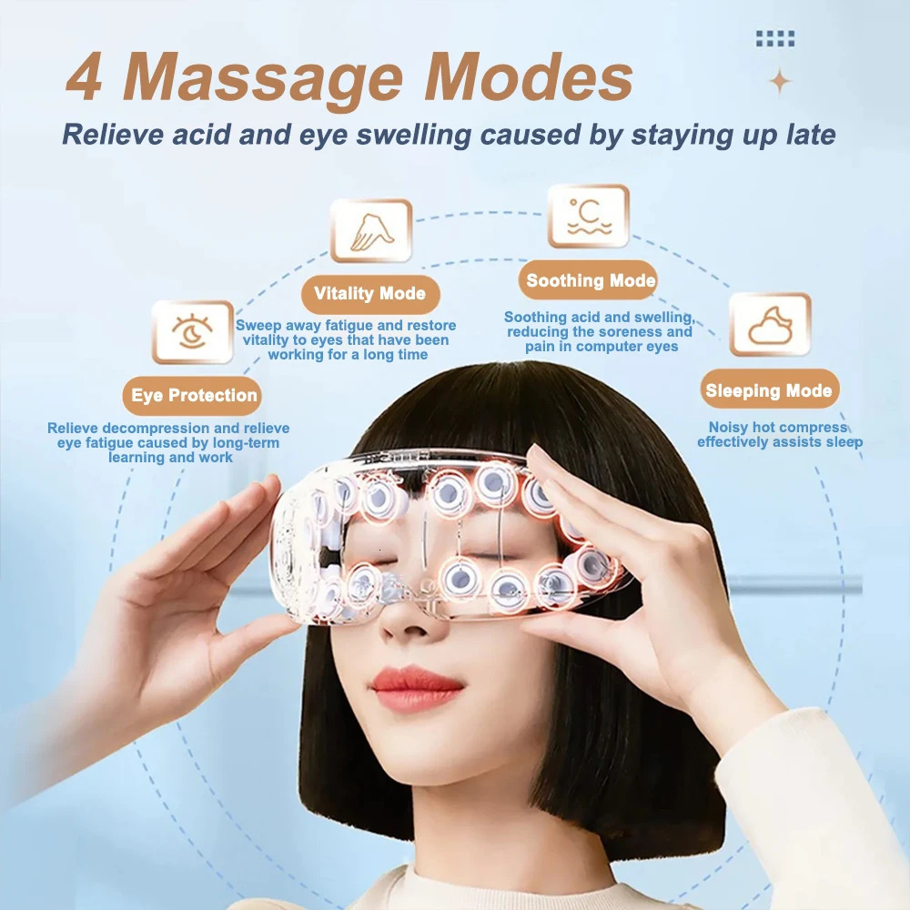 Steam Eye Massager Ultra Micron Atomization Eye Massager Multifunction Kneading Massage Eyes Compress Relieve Eye Fatigue 250113