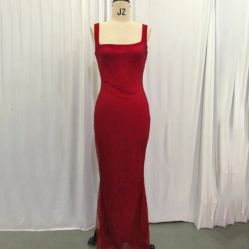 NIDANSSI Diamonds Sequined Glitter Backless Sexy Dress Women Robes Evening Club Party Dress Bodycon Long Summer Dress Vestidos 250210