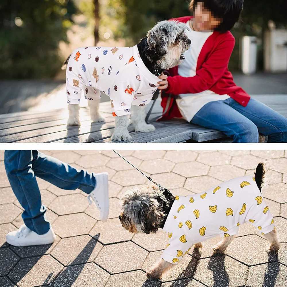 100% Cotton Sweet Donut Dog Pajamas Cat Clothes Pet Onesies Dogs PJS Doggie Jammies Puppy Small Dog Four-Legged Jumpsuit RompersXJ250210