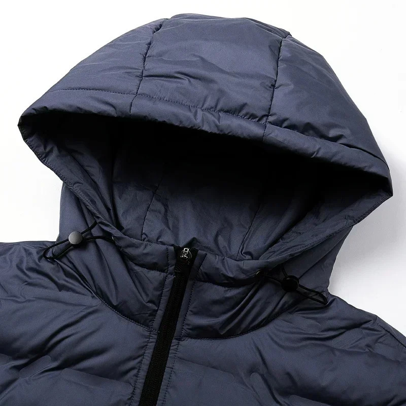 Hooded Mens Down Cotton Padded Leisure Trendy Fashion Youth Short Jacket Lightweight Smooth Threedimensional Cutting 250109Z