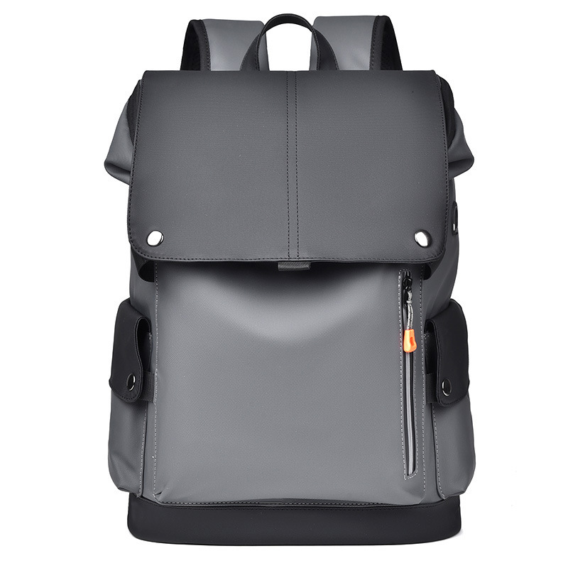Bag New Business Backpack For Men, Large Capacity Travel Computer Workwear Functional Bag, Trendy PU Leather