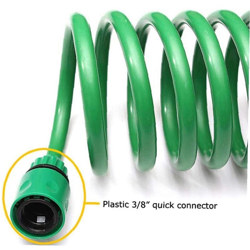 High-Quality 15 m Spiral Garden Hose Equipped with Multi-Purpose Nozzle for Optimal Landscaping Performance