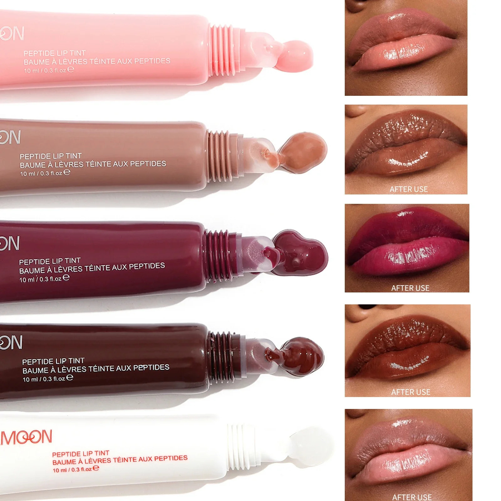 1pcs Soft Tube Mirror Lip Gloss Lip Oil Nude Brown Plumping Lip Gloss Moisturising Transparent Lipgloss Beauty Cosmetics Makeup 250113
