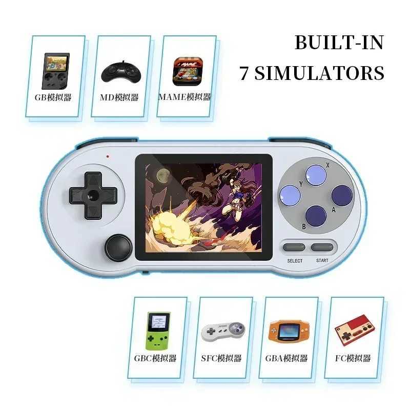 3 inch IPS Handheld Game Console Player Mini Portable Game Console Built in 6000 Games Retro port For AV OutputXJ250211