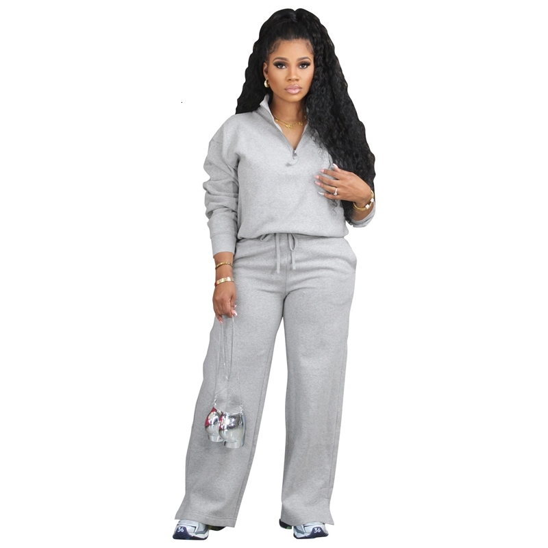 Womens Tracksuits Hoodie Two-piece Set With Plush And Thickened Sportswear Loose Fit Oversized Sportwear 5 Colors