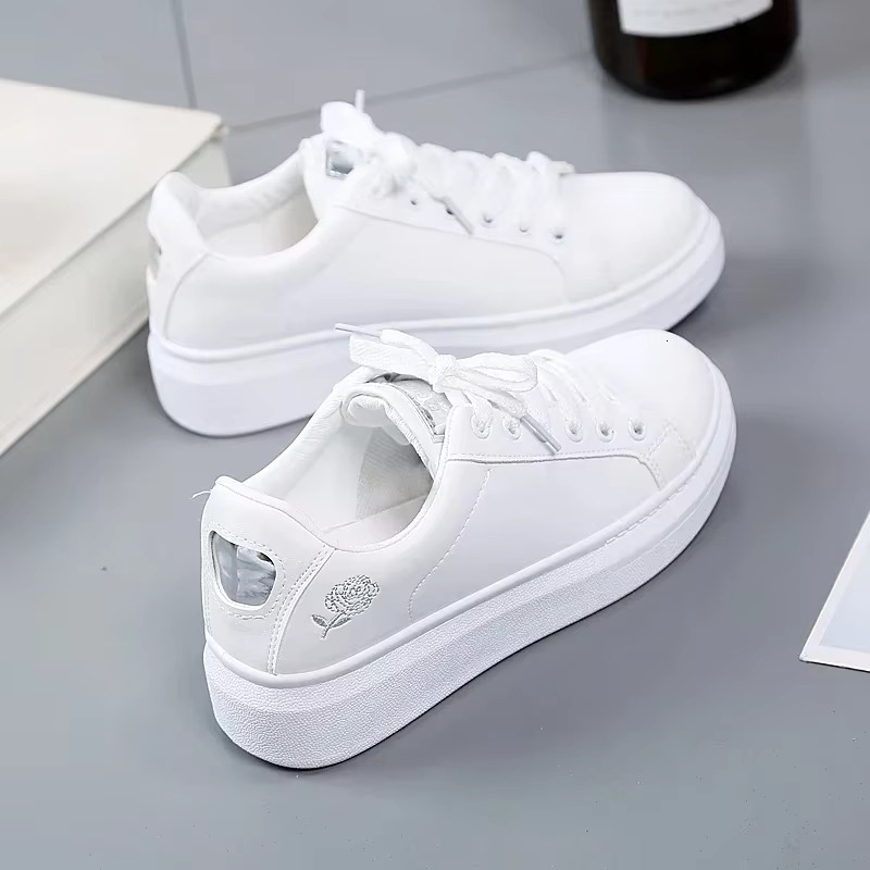 2025 New Designer U Leather Women's White Casual Women's Vulcanized Sports Shoes Breathable Sports Walking Running Flat Shoes Sports Shoes