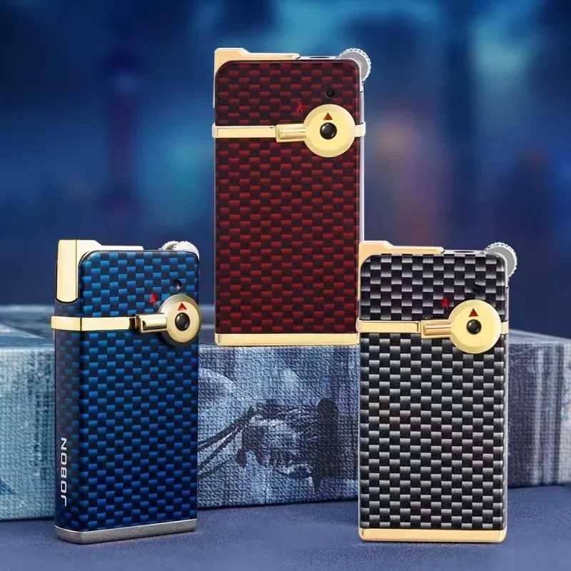 JOBON Double Fire Dual Purpose Blue Flame Straight Into The Lighter Creative Personty Inflatable Windproof Cigarette LightersT250211
