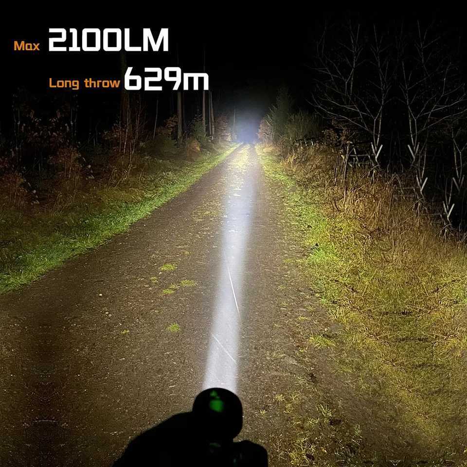 Sofirn IF22A 2100lm flash 21700 strong light SFT40 LED 629M long-distance USB C charging throwing flashlight Z250325