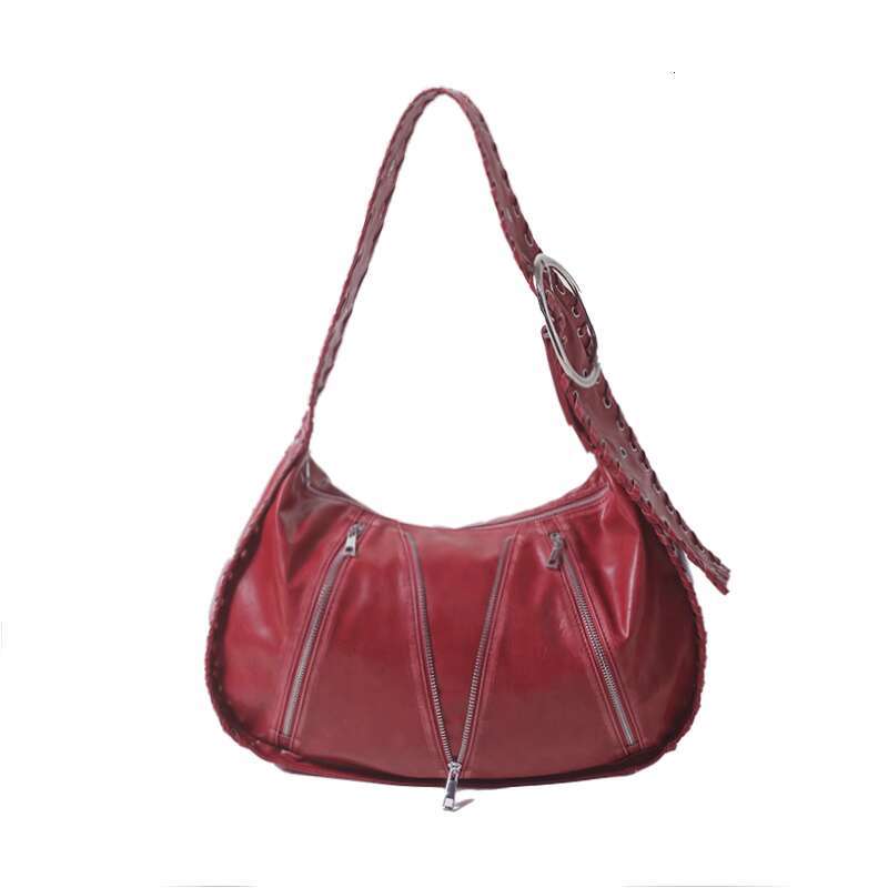 Women's Bags New high-end texture retro color woven bag for women, crossbody shoulder bag, underarm bag, wide shoulder strap, large capacity bag