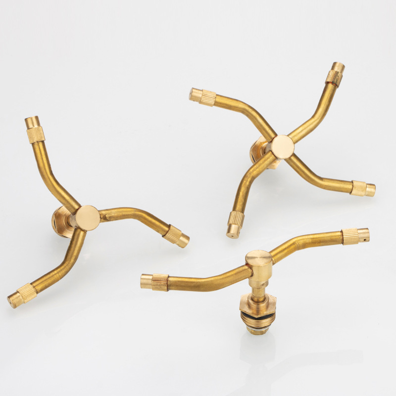 Automatic Copper Sprinkler System with Three-Point Spray Design - Ideal for Lawns & Garden Irrigation