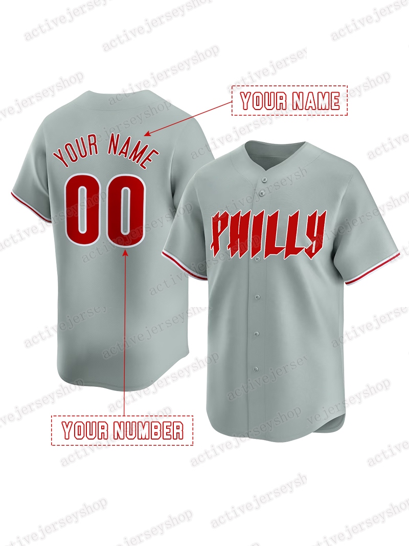3Harper Baseball Jerseys Nola Wheeler Trea Turner Schwarber Castellanos Custom Men Women Youth