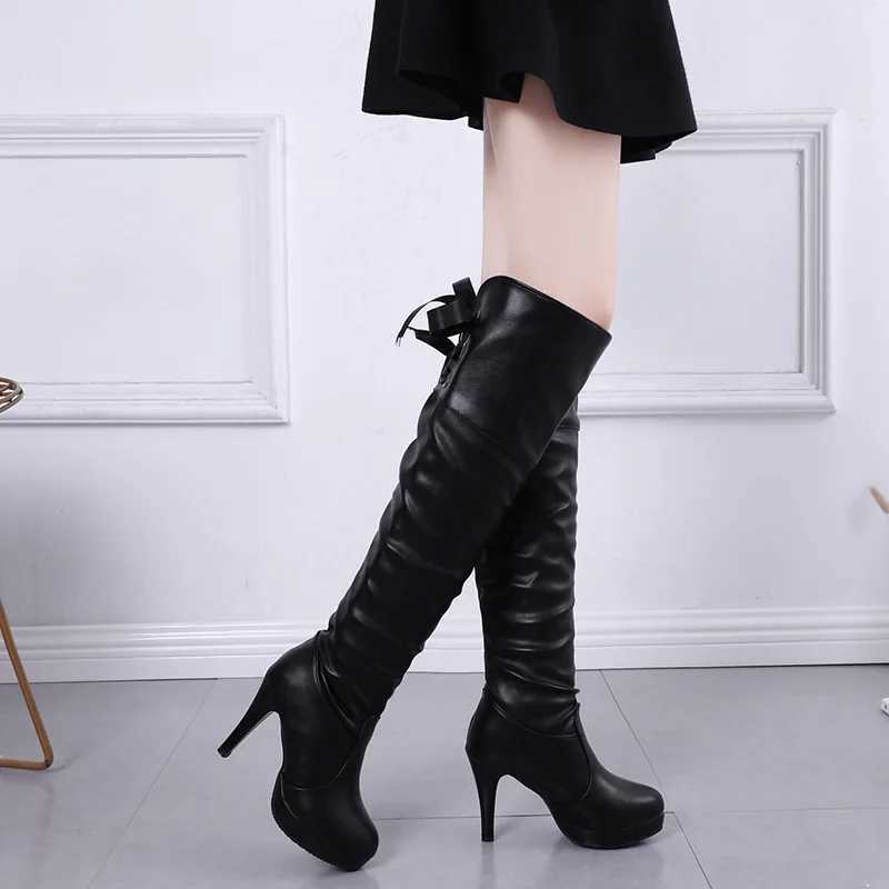 Fashion High Boots Women Red Sole Shoes Classics Casual All-match Knee High Boots Woman Spring Autumn Modern Boots Ladies ShoesC250211C250211