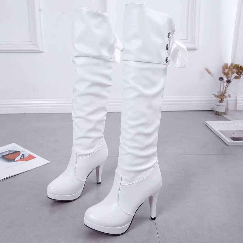 Fashion High Boots Women Red Sole Shoes Classics Casual All-match Knee High Boots Woman Spring Autumn Modern Boots Ladies ShoesC250211C250211