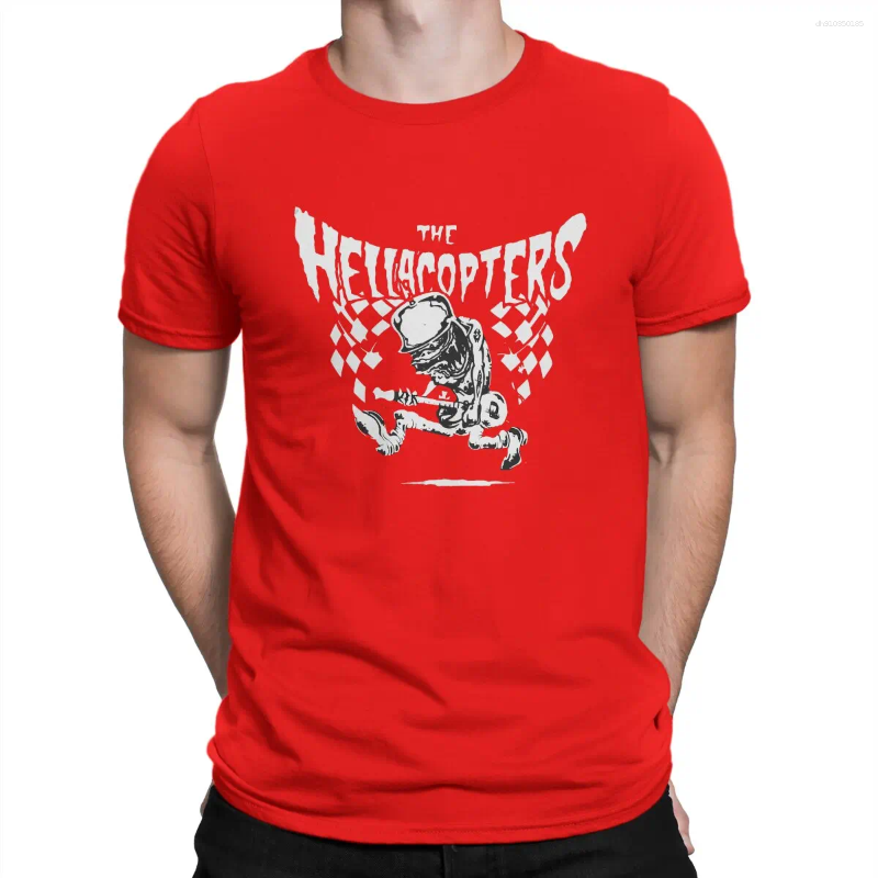 Men's T Shirts Band Men Shirt Hellacopters Funny Tees Short Sleeve Round Neck T-Shirts Cotton Graphic Printed Clothes