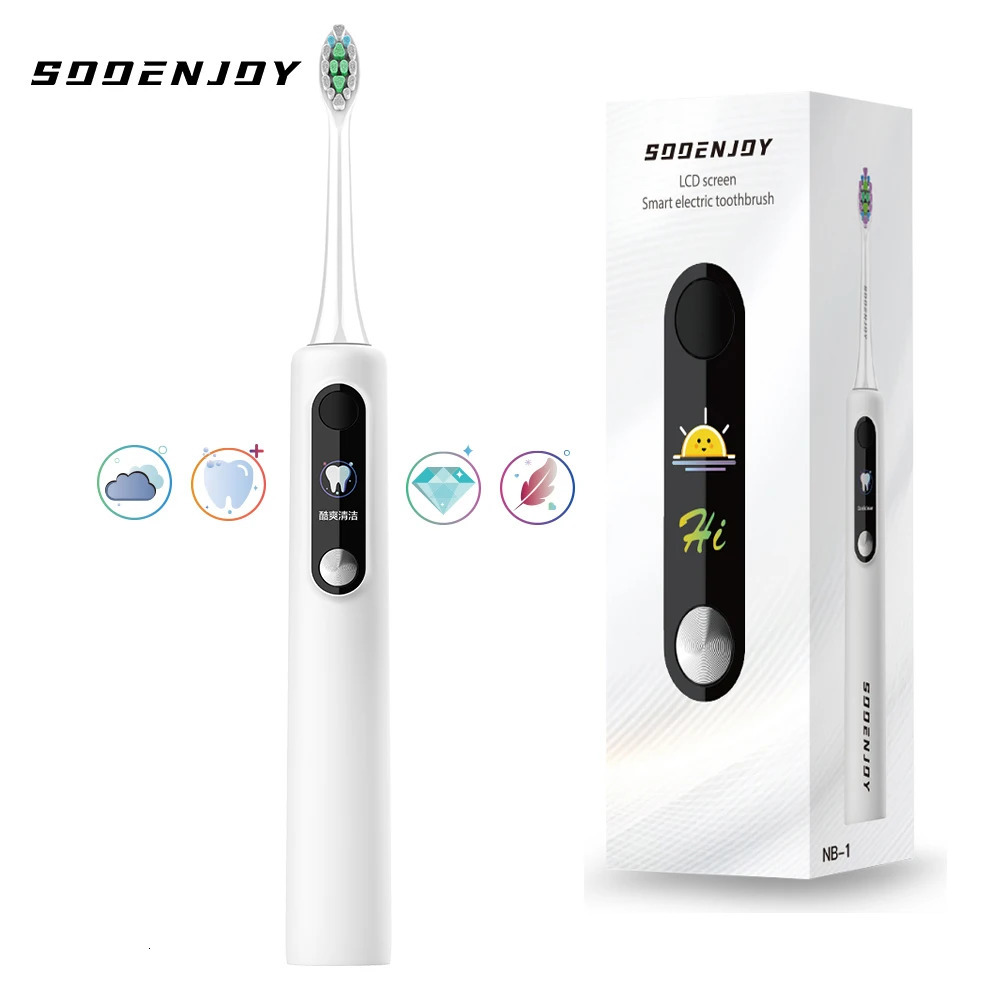 SOOENJOY Smart LCD Screen Sonic Electric Toothbrush NB-1 DIY Mode Cleaner Adult Automatic IPX7 Waterproof Teethbrush 250113
