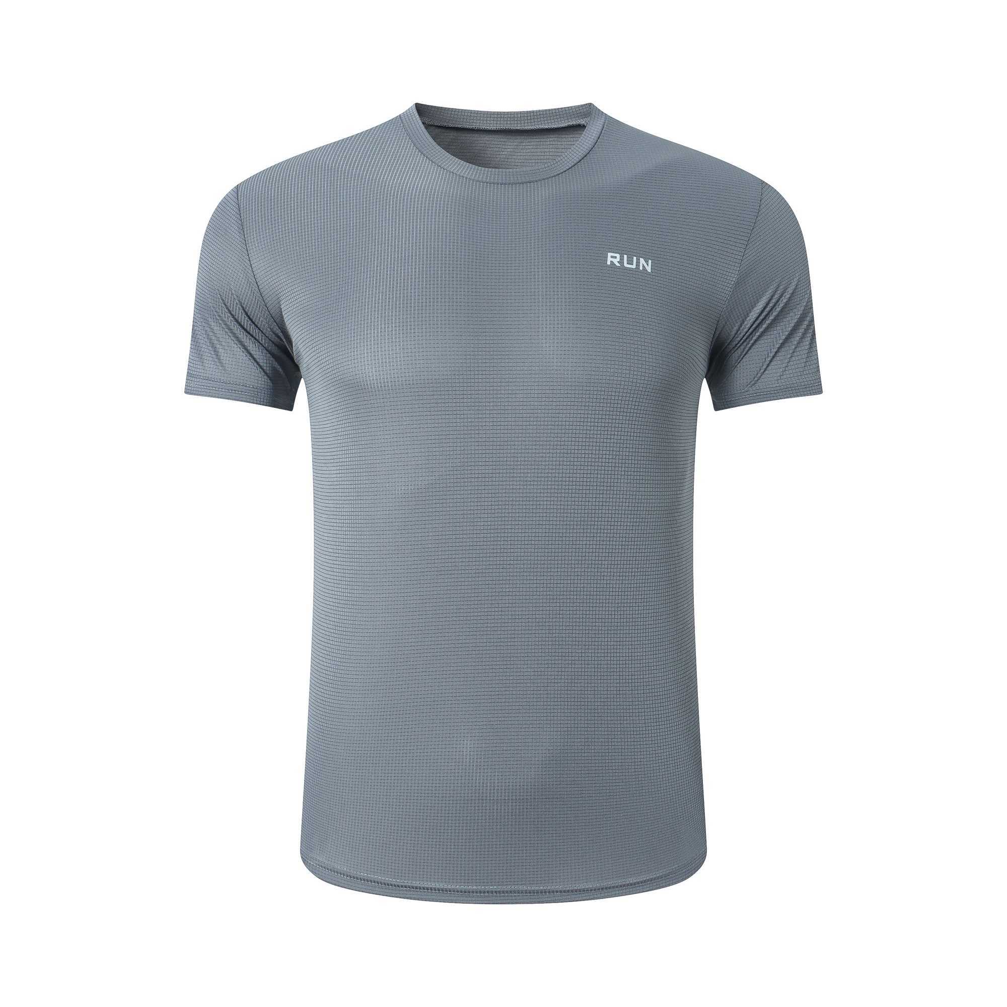 Mens training fitness shirt quick drying gym T-shirt short sleeved sports football T-shirt sports top W250403