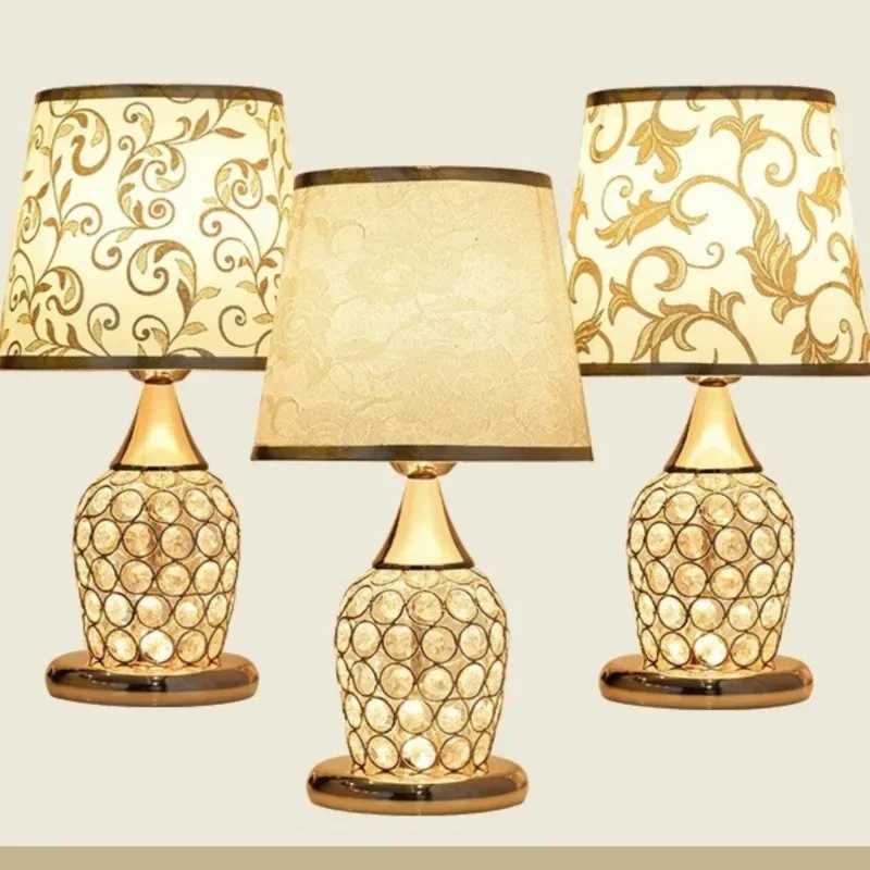 European-Style Crystal Table Lamp Ins Simple Modern Bedroom Warm Romantic Fashion Creative Decorative Bedside Lamp Z250211-1