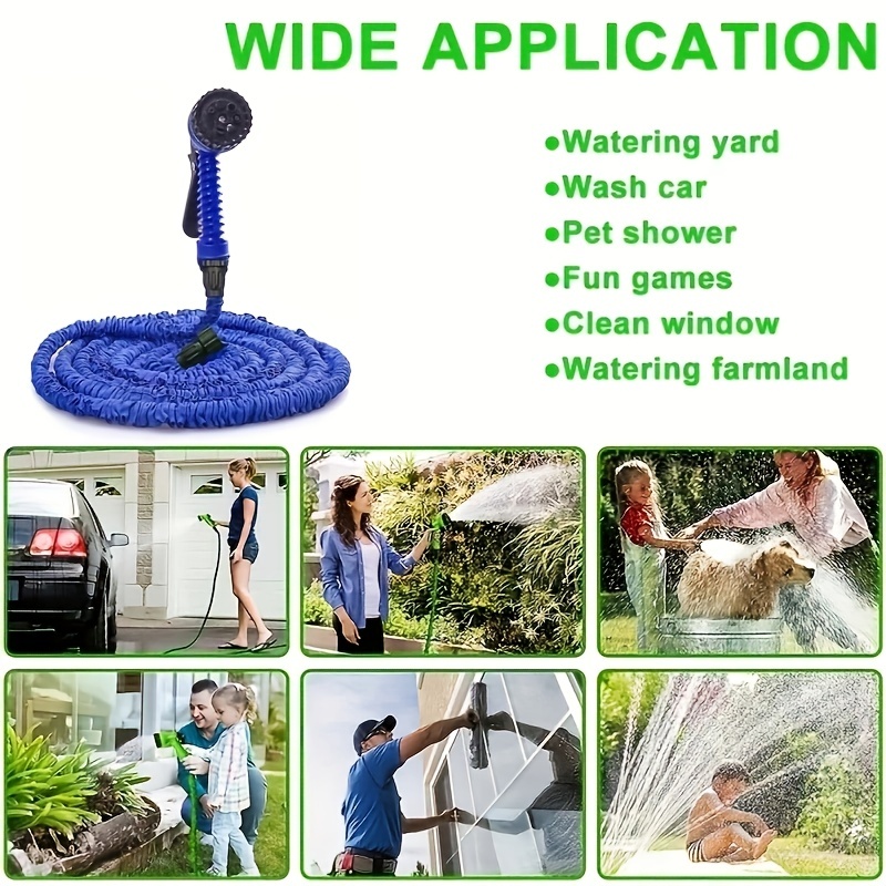 Telescopic Car Wash Hose - High Pressure Multi-Purpose Watering Hose, Garden Hose, Irrigation Hose