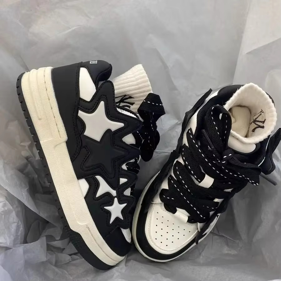 Men's And Women's Plus Size 41 42 Women's Designer Casual Star Thick Soled Sports Shoes Women's Thick Soled Sports Bread Shoes Ska