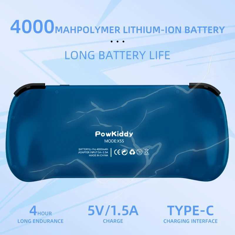 POWKIDDY X55 handheld game console 60000 Games PSP 5.5 INCH IPS Sn Console Linux System 4000 MAh TV LPDDX 2GBXJ250211