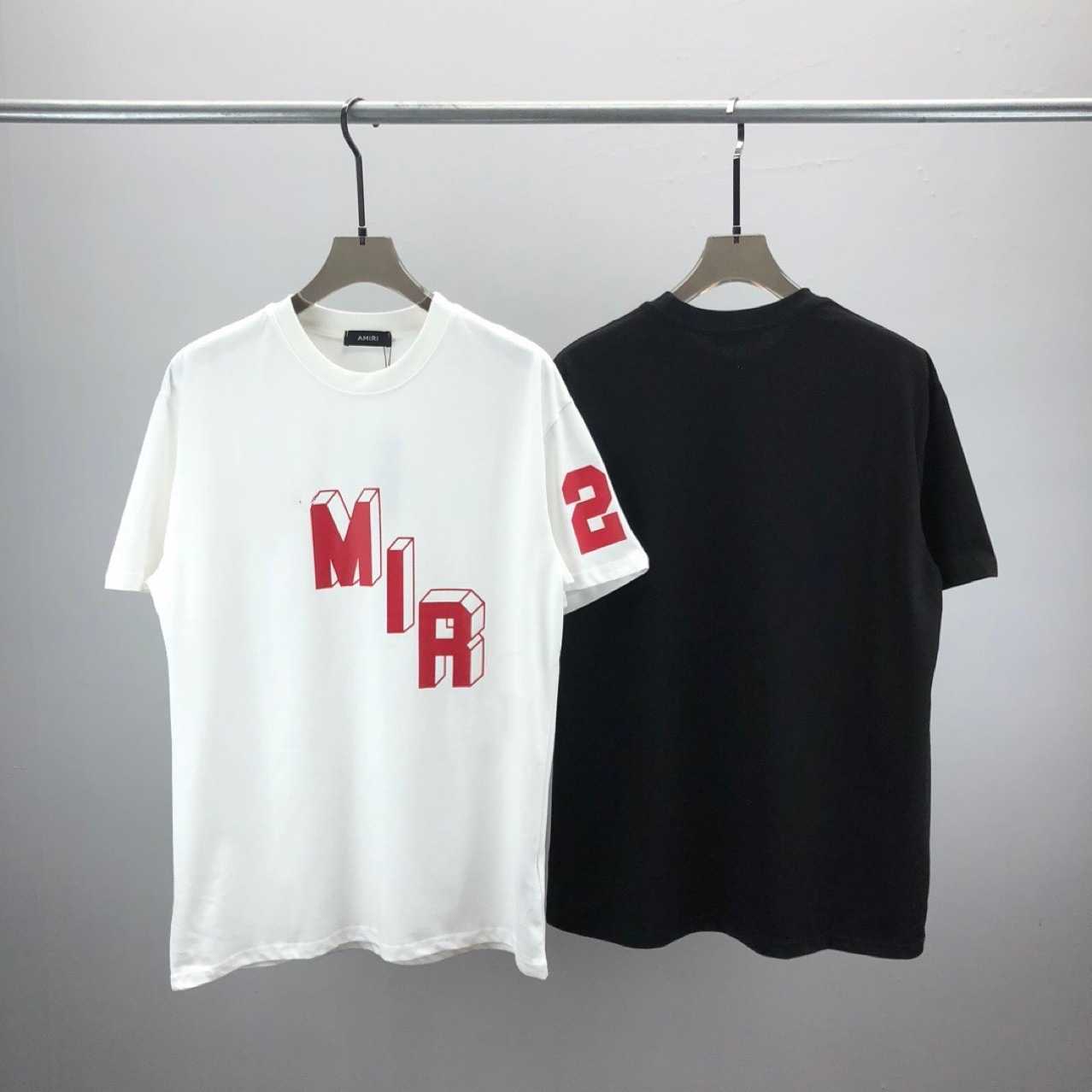 Men's T-Shirts block diagram printing short sleeved mens T-shirt loose casual high street mens fashion trend H25211