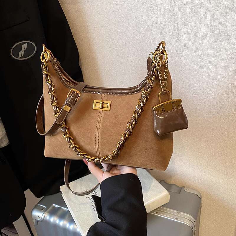 Women's Bags Matte premium texture small for women, autumn winter new item, single shoulder underarm bag, fashionable and stylish crossbody bag