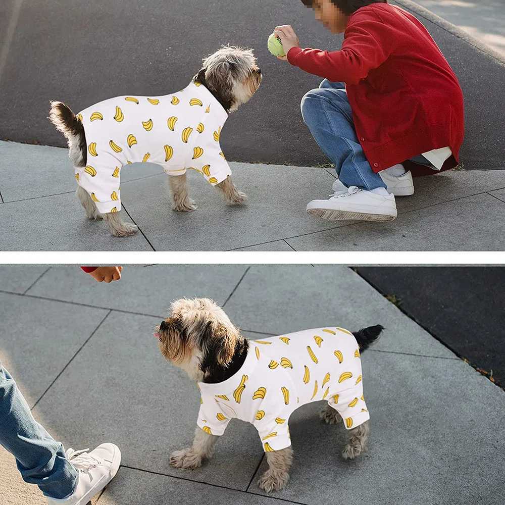 100% Cotton Sweet Donut Dog Pajamas Cat Clothes Pet Onesies Dogs PJS Doggie Jammies Puppy Small Dog Four-Legged Jumpsuit RompersXJ250210