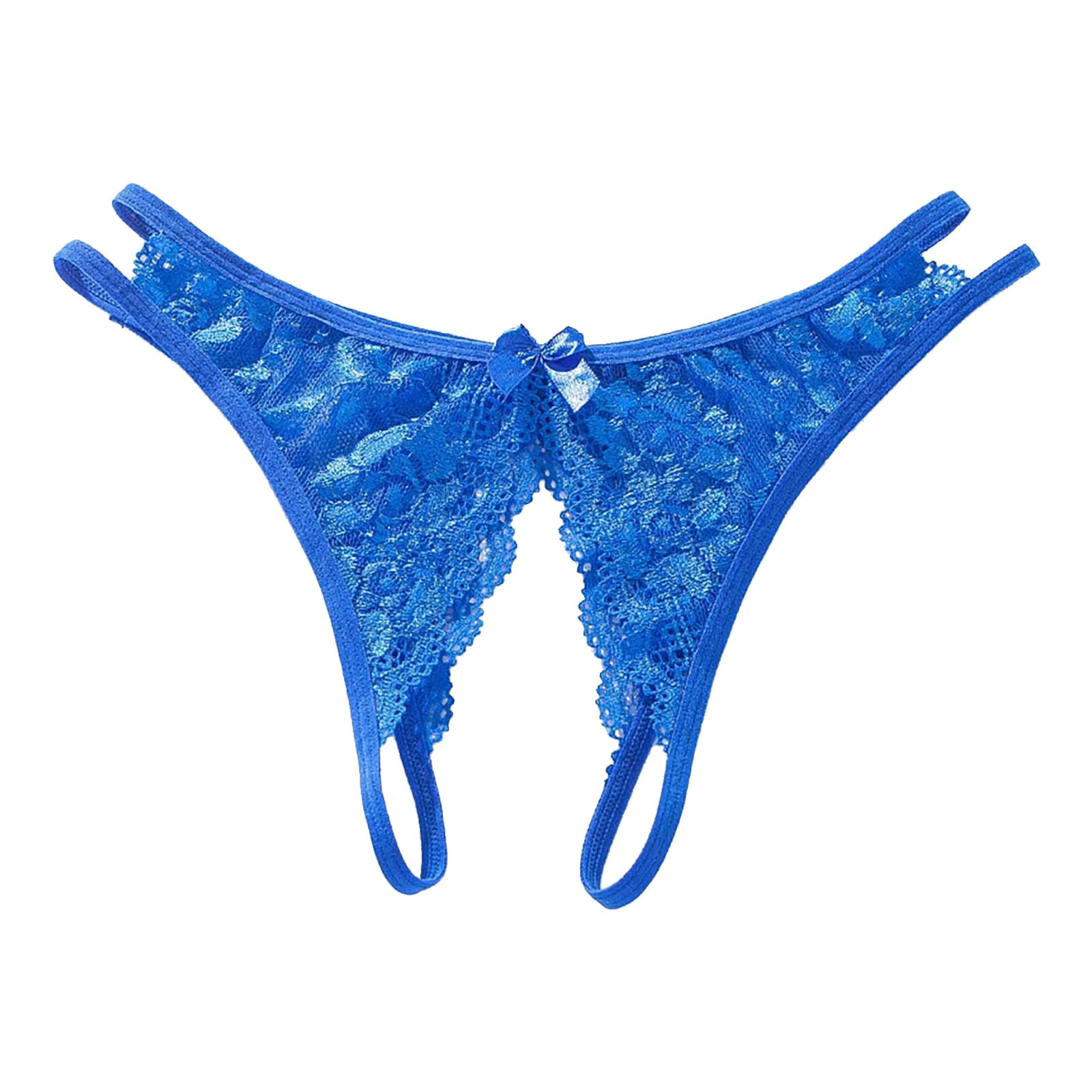 Sexy Panties Women Thongs Transparent Lace Open File No Off Underwear Womens Thong Thin Crotch Opening Intimate Slip Tangas female