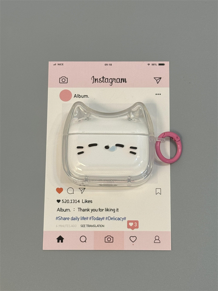 Cute Sleepy Cat Suitable for Pods 4 Protective Cover Pods 3 Pro2 Earphone Cover Earphone Case