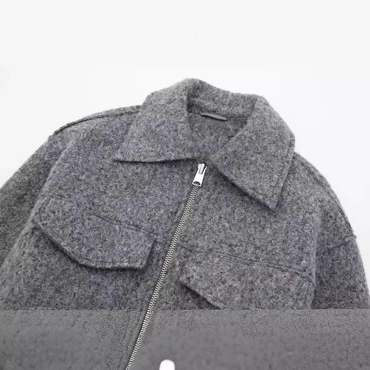 Fashionable French Style ZRWomens Tweed Jacket With Pearls Short Sleeves Cropped Jacket For Women Cross-Border Foreign Trade With 250210