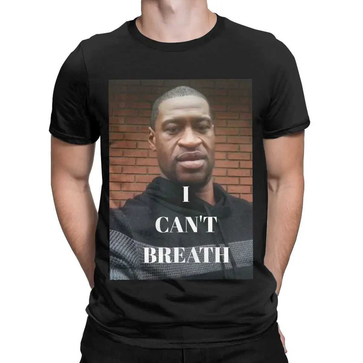 Men T-Shirt George Floyd I Cant Breathe Fun Cotton Tees Short Sleeve T Shirts Crew Neck Clothing PrintedXJ250211