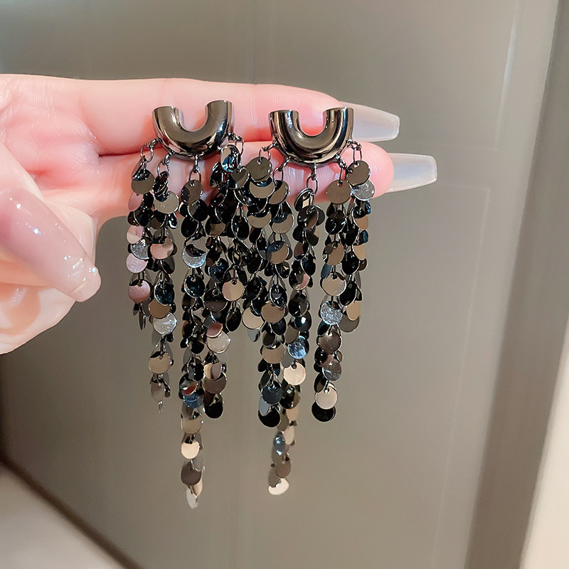 Women's Earrings 2PCS/LOT Flowers Tassel Earrings Rrhinestone Tassel Earrings Runway Accessories earrings