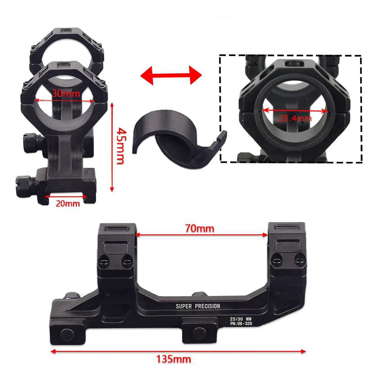 Tactical GEISSELE Cantilever Rifle Scope 25.4mm 30mm Ring ROF 45 90 RAISER Mount High Low Profile Base Super Precision AR5W250211