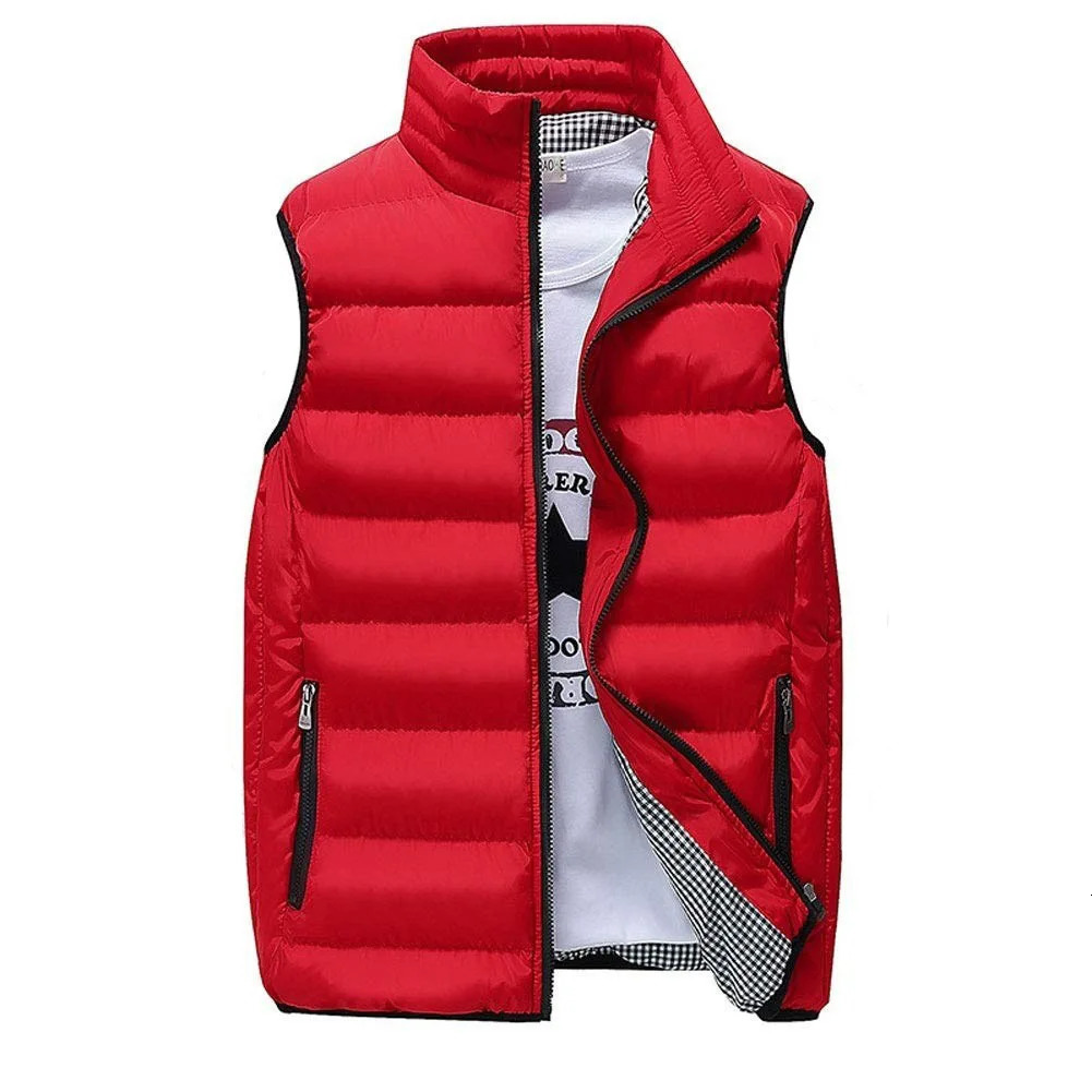 Men Vest Windproof Vest Men Jacket Sleeveless Vest Winter Jacket Casual Coat Men down Cotton Warm Thicken Waistcoat thick gilet 250210