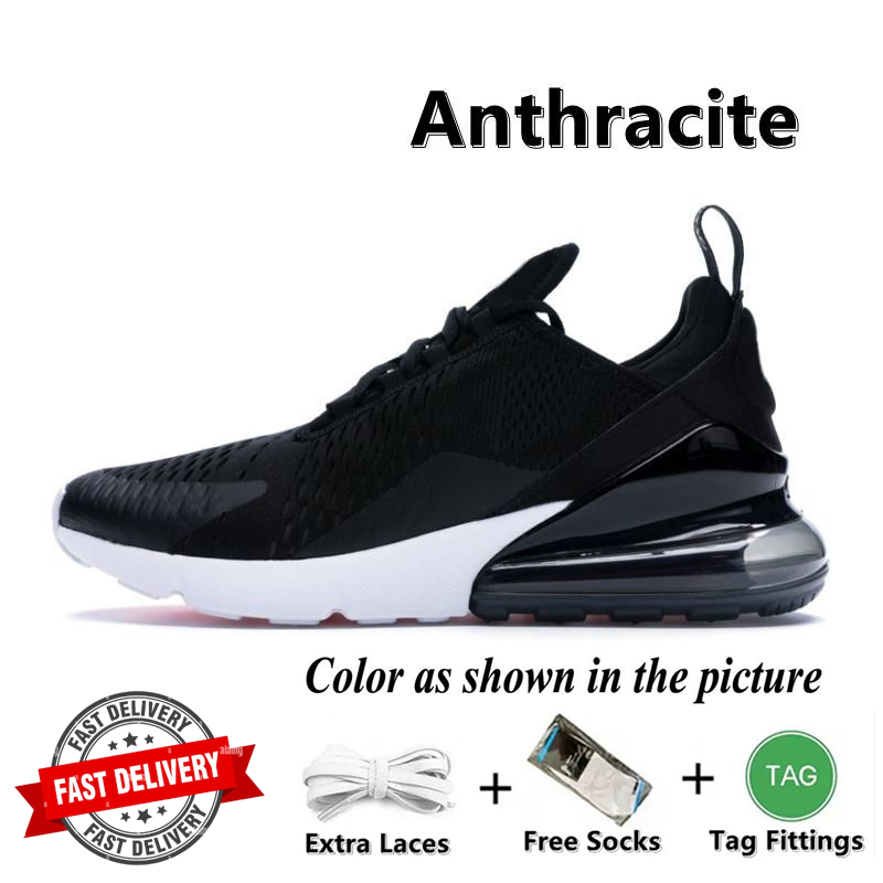 270s Running Shoes 270 React Sneaker Triple Black White Anthracite Navy University Red Barely Rose Rainbow Light Bone Tiger Mens Womens Trainers Sport