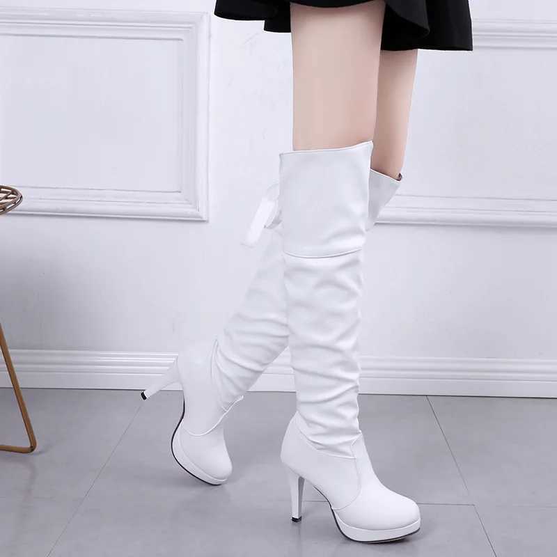 Fashion High Boots Women Red Sole Shoes Classics Casual All-match Knee High Boots Woman Spring Autumn Modern Boots Ladies ShoesC250211C250211