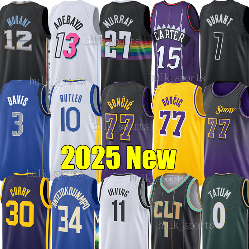 Doncic Butler Curry Basketball Jerseys 2025 Ball Durant Tatum Carter Jokic Wade Murray Antetokounmpo Morant Embiid Iversion Adebayo Men Kids Vest