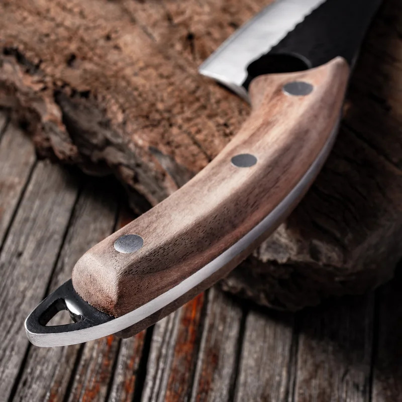 Stainless Steel Kitchen Boning Knife Fishing Meat Cleaver Handmade Forged Chef Outdoor Cooking Cutter Butcher Tool 250211