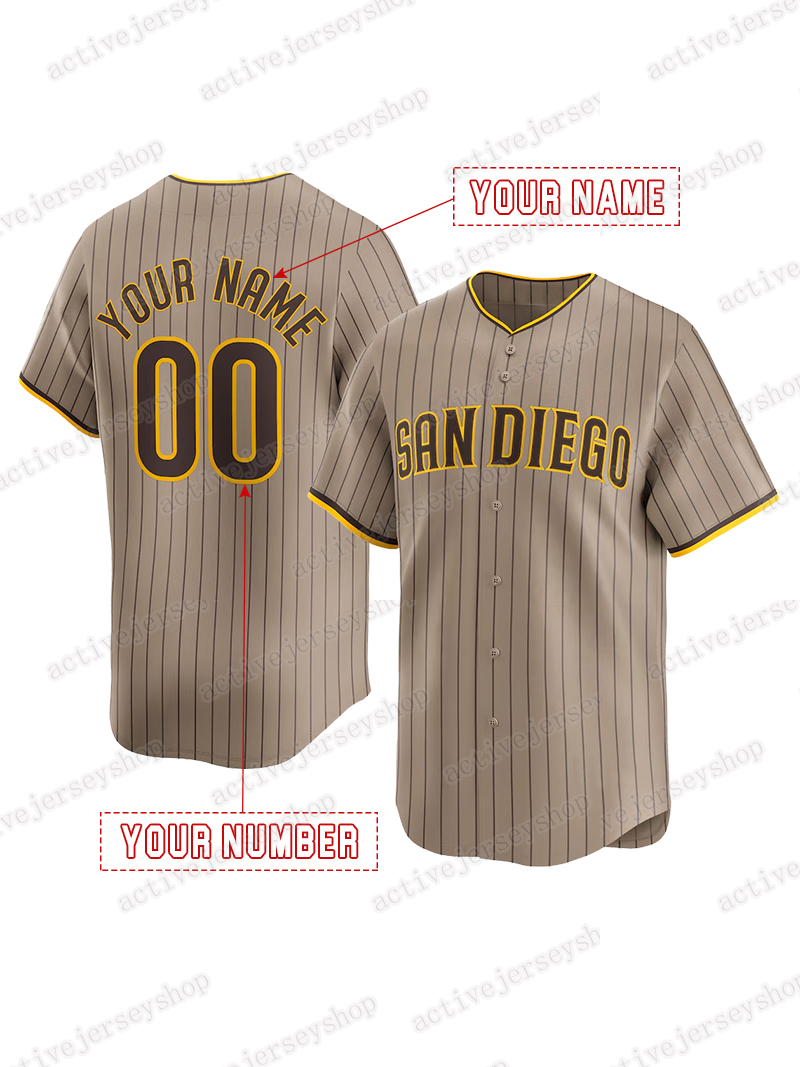 Custom 23 Tatis Jr. Machado Baseball Jersey Bogaerts Musgrove Darvish Heyward Arraez Stitched Number Name Mens Womens Youth