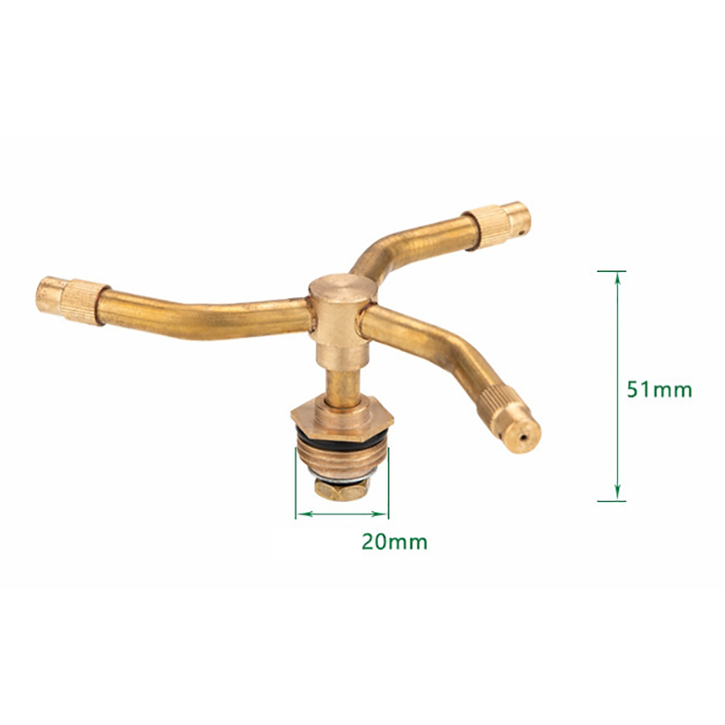 Automatic Copper Sprinkler System with Three-Point Spray Design - Ideal for Lawns & Garden Irrigation