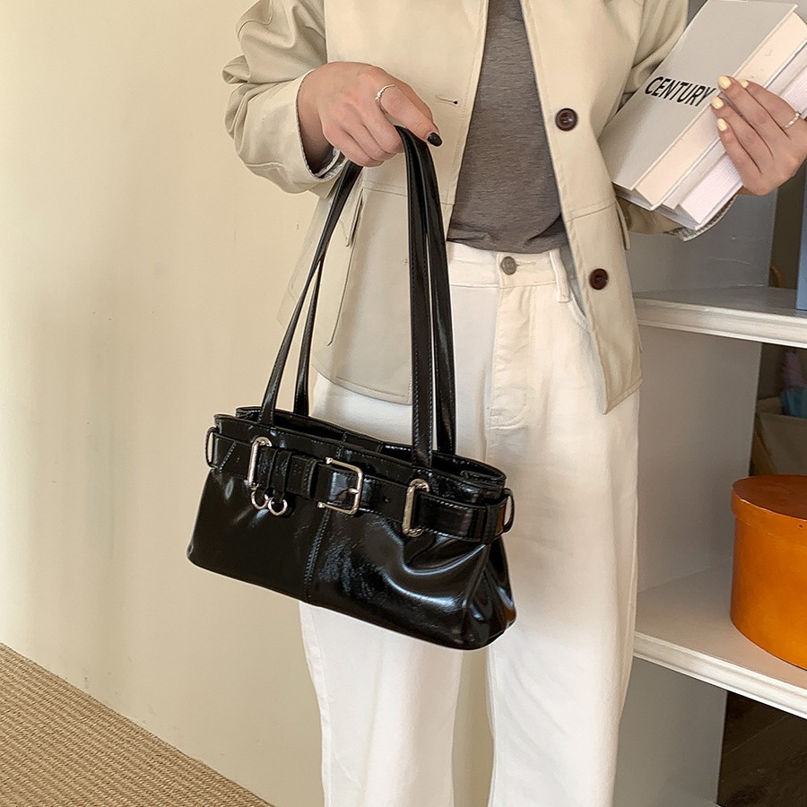 Stylish Women's PU Leather Mini Crossbody - Classic Spice Girls Look (No Doll Pendant)