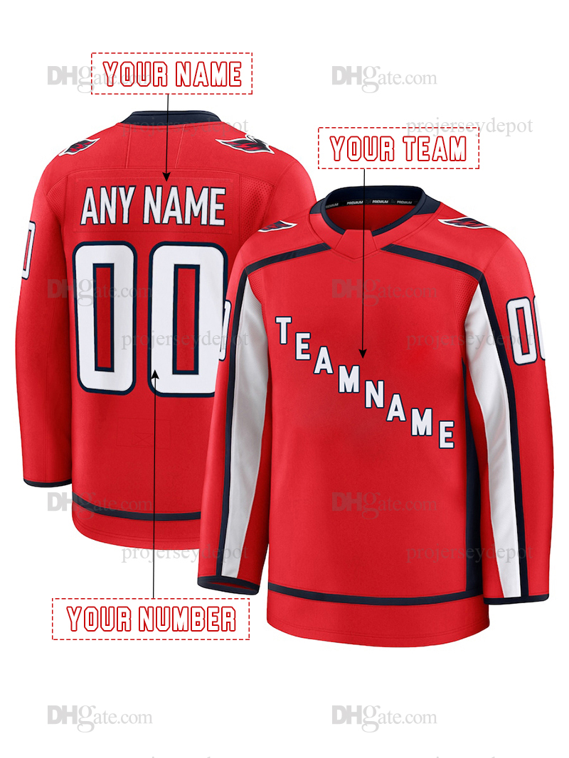 Ovechkin Hockey Jersey Backstrom Dubois Oshie Carlson Lindgren Custom Hockey Jerseys Mens Womens Youth Any Name Numbe