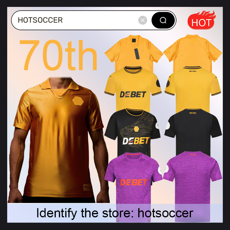 Wolves 70th anniversary 2024/25 Soccer Jersey Football Shirt Customization Available Men Kit Youth