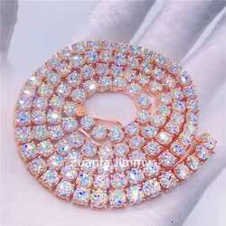 Fashion Jewelry Sterg Sier Dia Hip Hop 8Mm Moissanite Tennis Chain